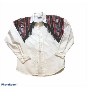 Sas’sa vintage fringed rodeo shirt